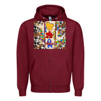 Burgundy love puzzle ribbon Zipper Hoodie - TumblerDesignByShophia