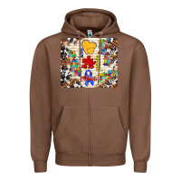 Chestnut love puzzle ribbon Zipper Hoodie - TumblerDesignByShophia