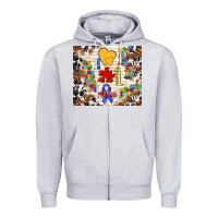 Heather Grey love puzzle ribbon Zipper Hoodie - TumblerDesignByShophia