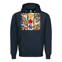 Navy love puzzle ribbon Zipper Hoodie - TumblerDesignByShophia