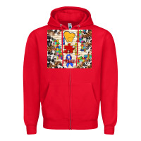 Red love puzzle ribbon Zipper Hoodie - TumblerDesignByShophia