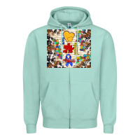 Seafoam love puzzle ribbon Zipper Hoodie - TumblerDesignByShophia