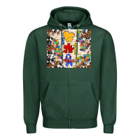 Love Puzzle Ribbon Zipper Hoodie | Teevron