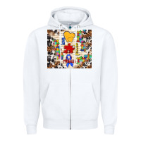 White love puzzle ribbon Zipper Hoodie - TumblerDesignByShophia