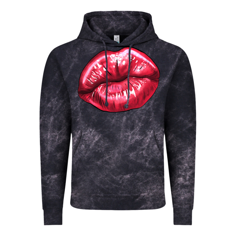 Lips Mark Vintage Hoodie by NancyCooperArtShop | Teevron