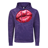 Cloud Purple lips mark Vintage Hoodie - NancyCooperArtShop