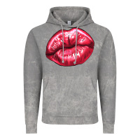 Cloud Rock lips mark Vintage Hoodie - NancyCooperArtShop