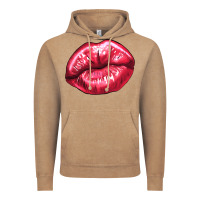 Vintage Coffee lips mark Vintage Hoodie - NancyCooperArtShop