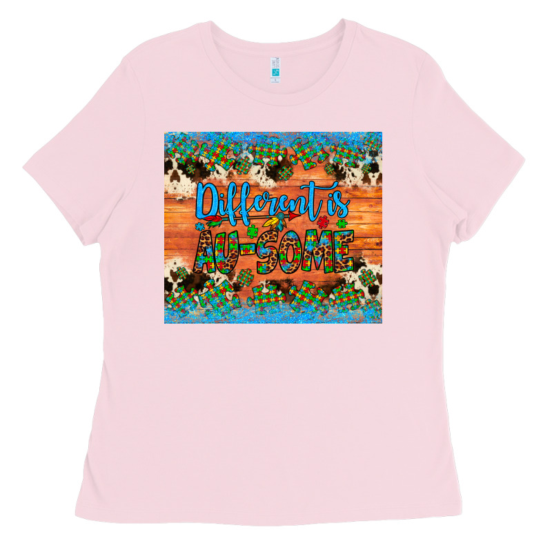 Different Is Au Some Autism Awareness Cowhide Leopard Tumbler Ladies Tee by Artiststas | Teevron