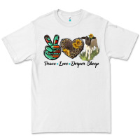 White Peace Love Dorper Sheep Premium Tee - LillyAllenDesigns