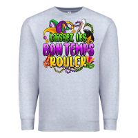 Heather Grey laissez les bon temps rouler olivia Premium Sweatshirt - OliviaCreatesArt
