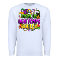 White laissez les bon temps rouler olivia Premium Sweatshirt - OliviaCreatesArt