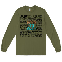 Army Green mama it s okay Long Sleeve Tee - Artiststas
