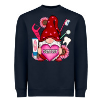 Navy valentines day dentist gnome Heavyweight Sweatshirt - RanaPortraitStore