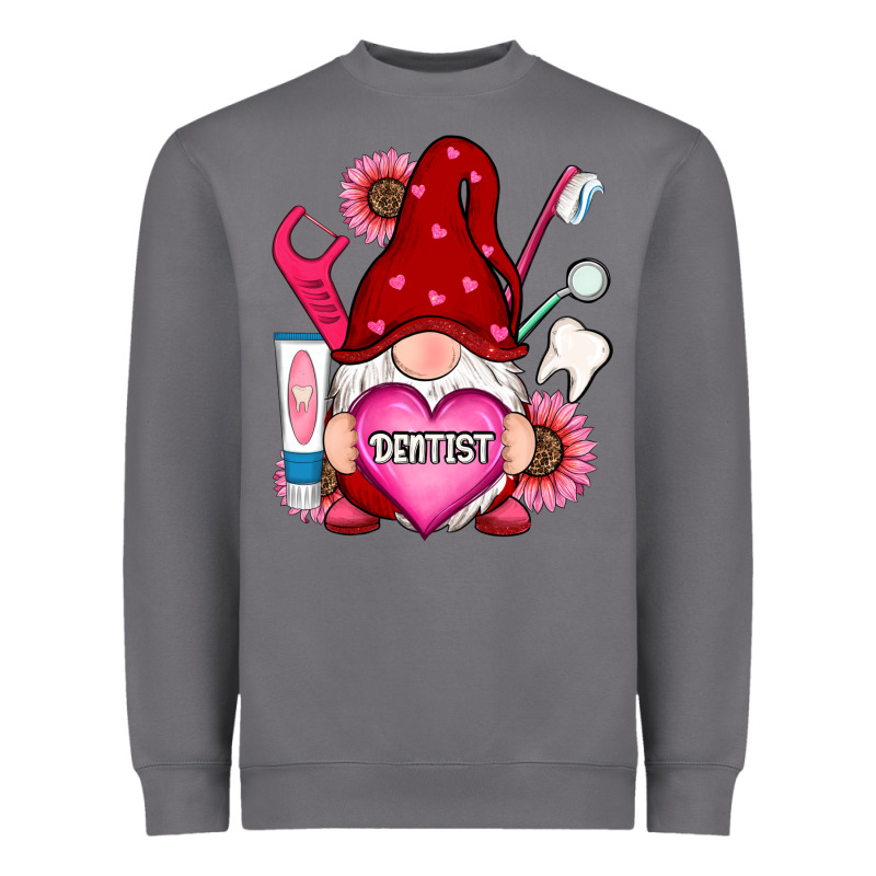 Valentines Day Dentist Gnome Heavyweight Sweatshirt by RanaPortraitStore | Teevron