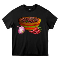 Black chilli con carne Heavy Core Tee - AdoDesignShop