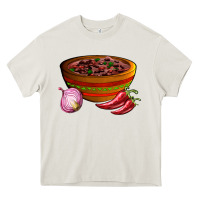 Cream chilli con carne Heavy Core Tee - AdoDesignShop