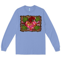 Colony Blue Western Background Valentine's Day Long Sleeve Tee - RanaPortraitStore