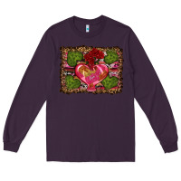 Plum Western Background Valentine's Day Long Sleeve Tee - RanaPortraitStore
