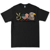 Black Peace Love American White Sea Eagle Premium Tee - LillyAllenDesigns