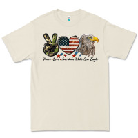 Bone Peace Love American White Sea Eagle Premium Tee - LillyAllenDesigns