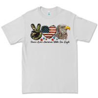 Dove Grey Peace Love American White Sea Eagle Premium Tee - LillyAllenDesigns