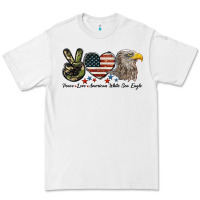 White Peace Love American White Sea Eagle Premium Tee - LillyAllenDesigns