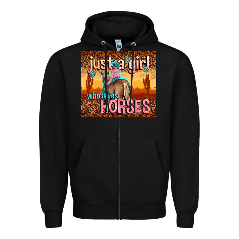 Just A Girl Who Loves Horses Zipper Hoodie by TumblerDesignByShophia | Teevron