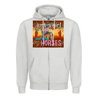 Dove Grey just a girl who loves horses Zipper Hoodie - TumblerDesignByShophia