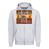 Heather Grey just a girl who loves horses Zipper Hoodie - TumblerDesignByShophia
