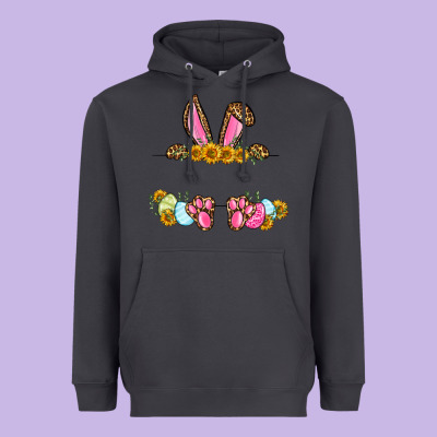 Western Easter Bunny Name Frame Heavyweight Hoodie Designed By Oliviacreatesart