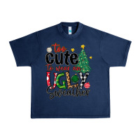 Navy too cute to wear ugly  christmas Urban Heavy Tee - MaliasSmallBusiness