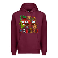 Burgundy Feliz Navidad Christmas Mexico Premium Hoodie - HowdyJamesFarm
