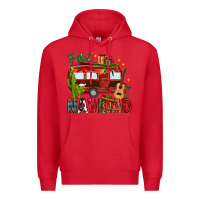 Red Feliz Navidad Christmas Mexico Premium Hoodie - HowdyJamesFarm