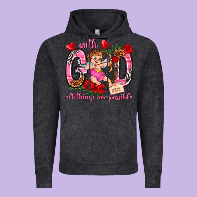 With God All Things Are Possible Vintage Hoodie Designed By Nancycooperartshop