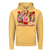 Vintage Mustard with god all things are possible Vintage Hoodie - NancyCooperArtShop