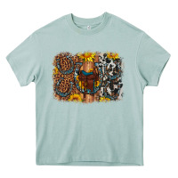Arona saddle sunflower horseshoe cowhide leopard background Heavy Core Tee - Artiststas