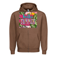 Chestnut hello summer with cowhide Zipper Hoodie - TumblerDesignByShophia