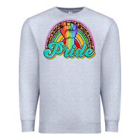 Heather Grey pride rainbow Premium Sweatshirt - OliviaCreatesArt