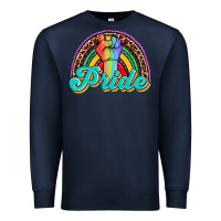 Navy pride rainbow Premium Sweatshirt - OliviaCreatesArt