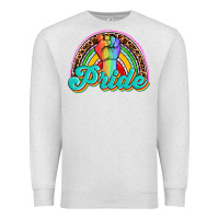 Oatmeal Heather pride rainbow Premium Sweatshirt - OliviaCreatesArt