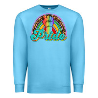 Ocean Blue pride rainbow Premium Sweatshirt - OliviaCreatesArt
