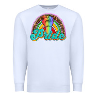 White pride rainbow Premium Sweatshirt - OliviaCreatesArt