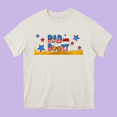 Bad And Boozy Heavy Core Tee Designed By Adodesignshop