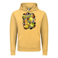 Vintage Mustard vintage softball Vintage Hoodie - MaliasSmallBusiness