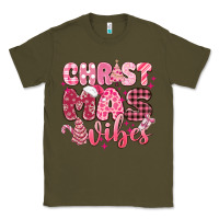 Army Green christmas vibes pink Classic Tee - MaliasSmallBusiness