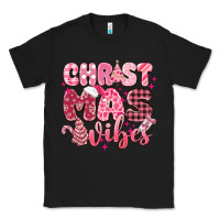 Black christmas vibes pink Classic Tee - MaliasSmallBusiness