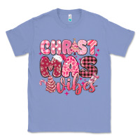 Colony Blue christmas vibes pink Classic Tee - MaliasSmallBusiness