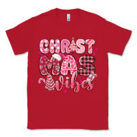 Red christmas vibes pink Classic Tee - MaliasSmallBusiness