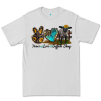 Dove Grey Peace Love Suffolk Sheep Premium Tee - LillyAllenDesigns